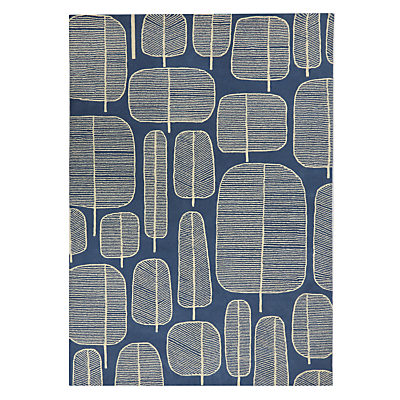 MissPrint Little Trees Rug, Blue